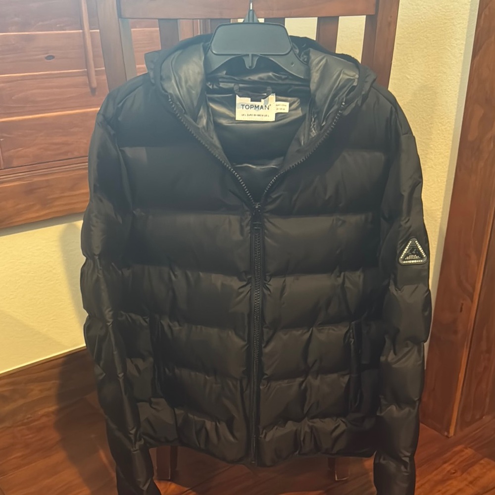 Topman Quilted Black Jacket